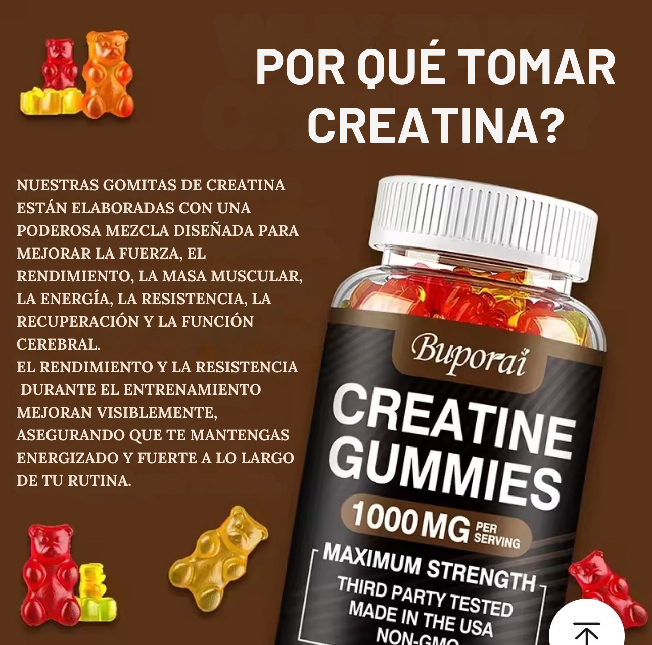 GOMITAS DE CREATINA MONOHIDRATADA